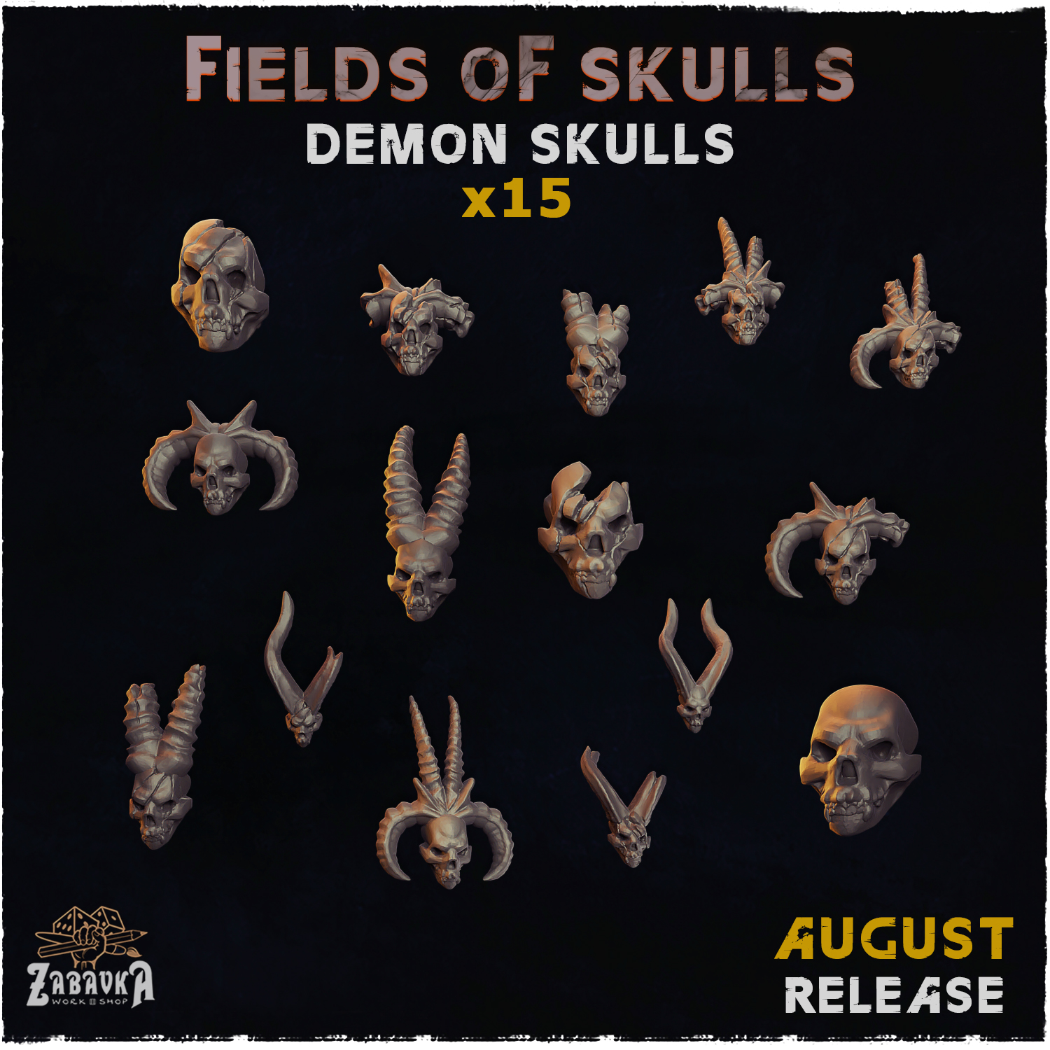 Deamon Skulls - Basing Bits(Fields of skulls)